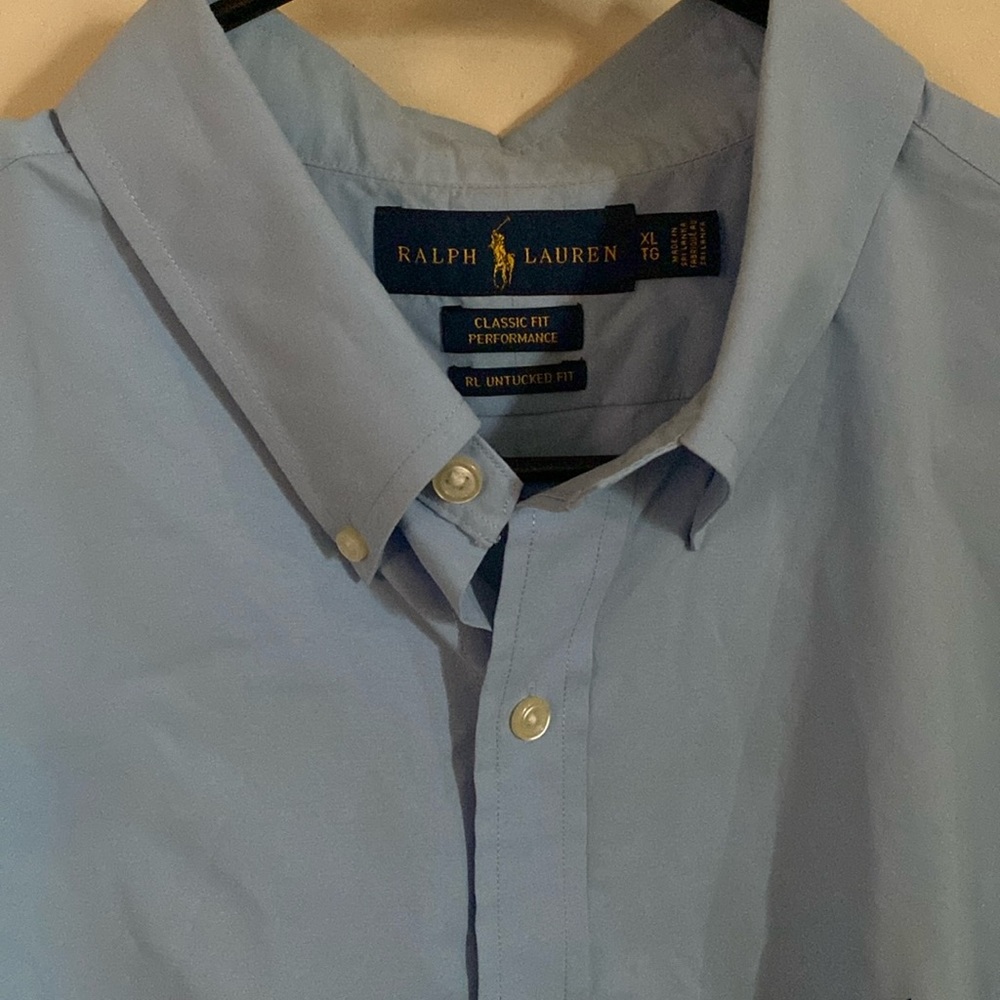 Polo Ralph Lauren XL Baby Blue Men Shirt.